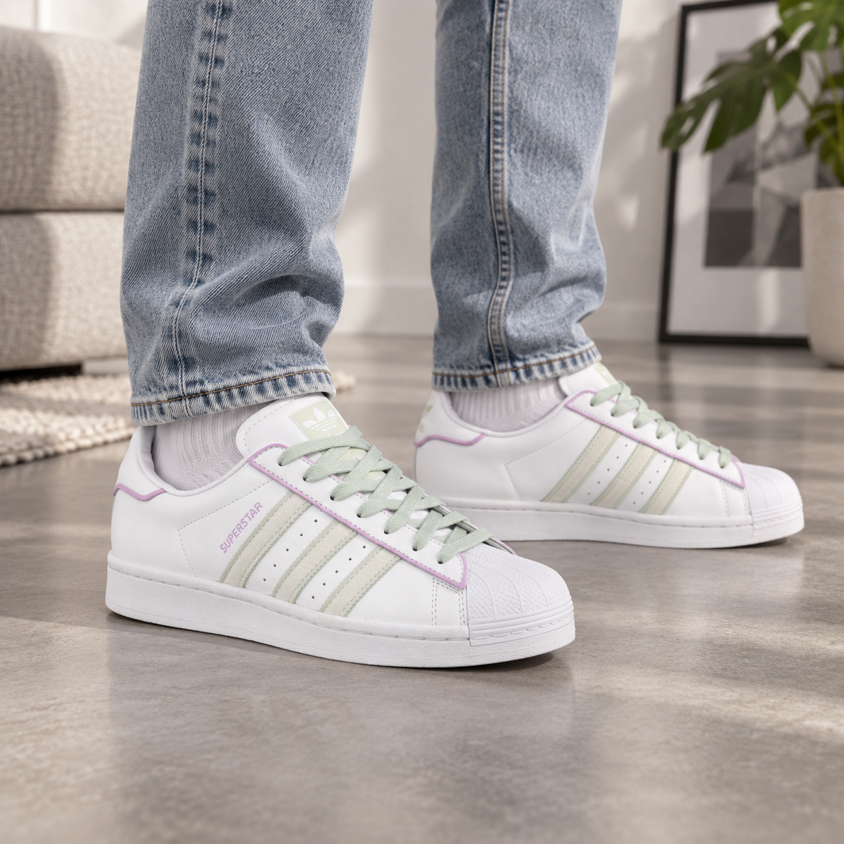 Adidas  Wmns Superstar 'Lace Jewels - White Lilac'